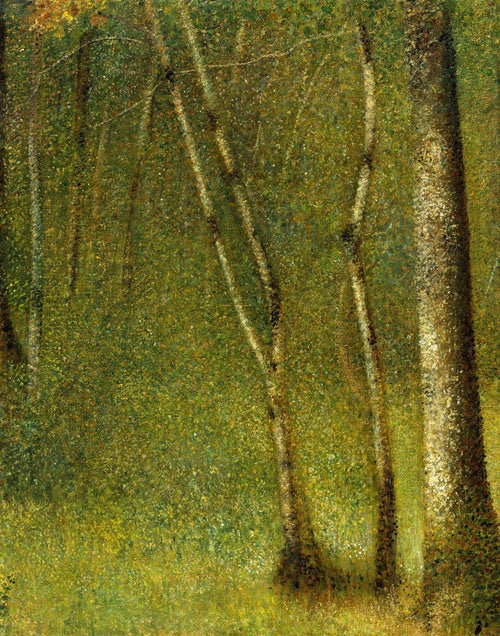 The Forest at Pontaubert (1881) by Georges Seurat