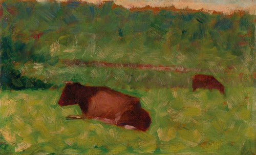 Vaches dans un pré (circa 1883) by Georges Seurat