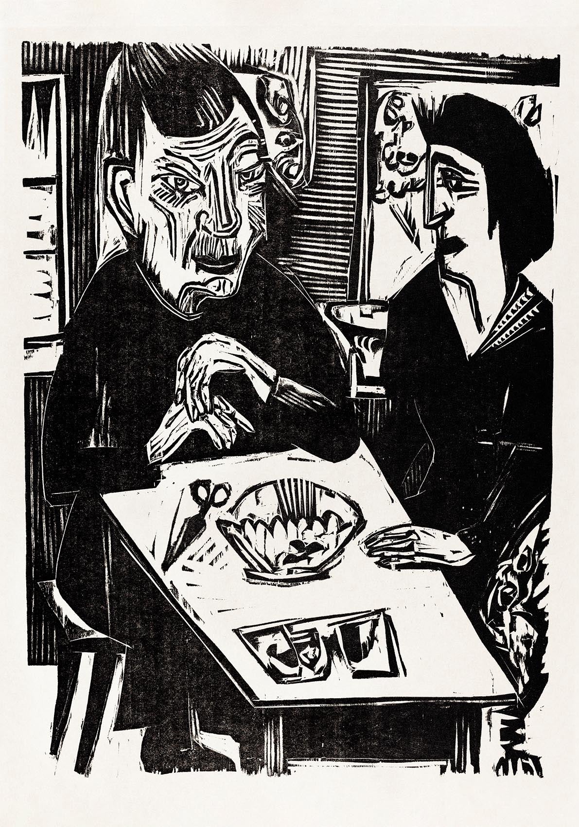 Old and Young Woman by Ernst Kirchner