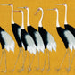 7 Birds by Korin - Yellow Japanese Bird Print