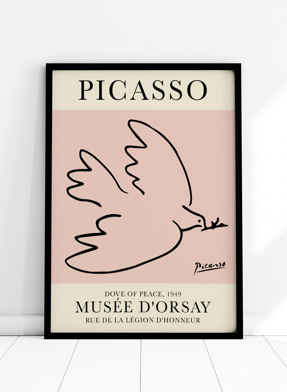 Rationel Ideelt tvetydig Dove of Peace by Pablo Picasso, Exhibition Poster Print, Pink – Frill