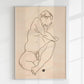 Female Nude Bending to the Left by Egon Schiele
