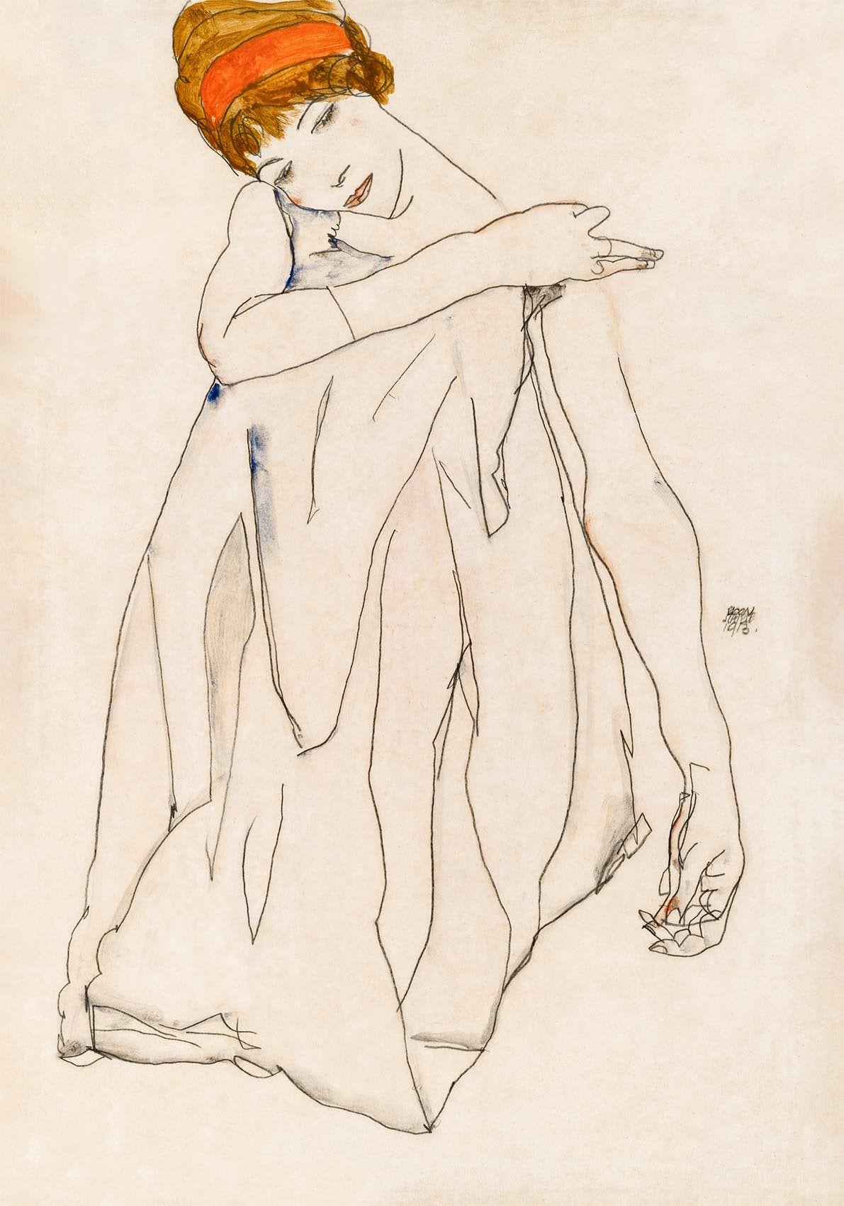 The Dancer (Die Tänzerin), 1913 by Egon Schiele