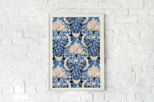 William Morris Floral Bouquets and Swags Poster