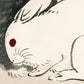 Black and white rabbits by Kōno Bairei (1844-1895)