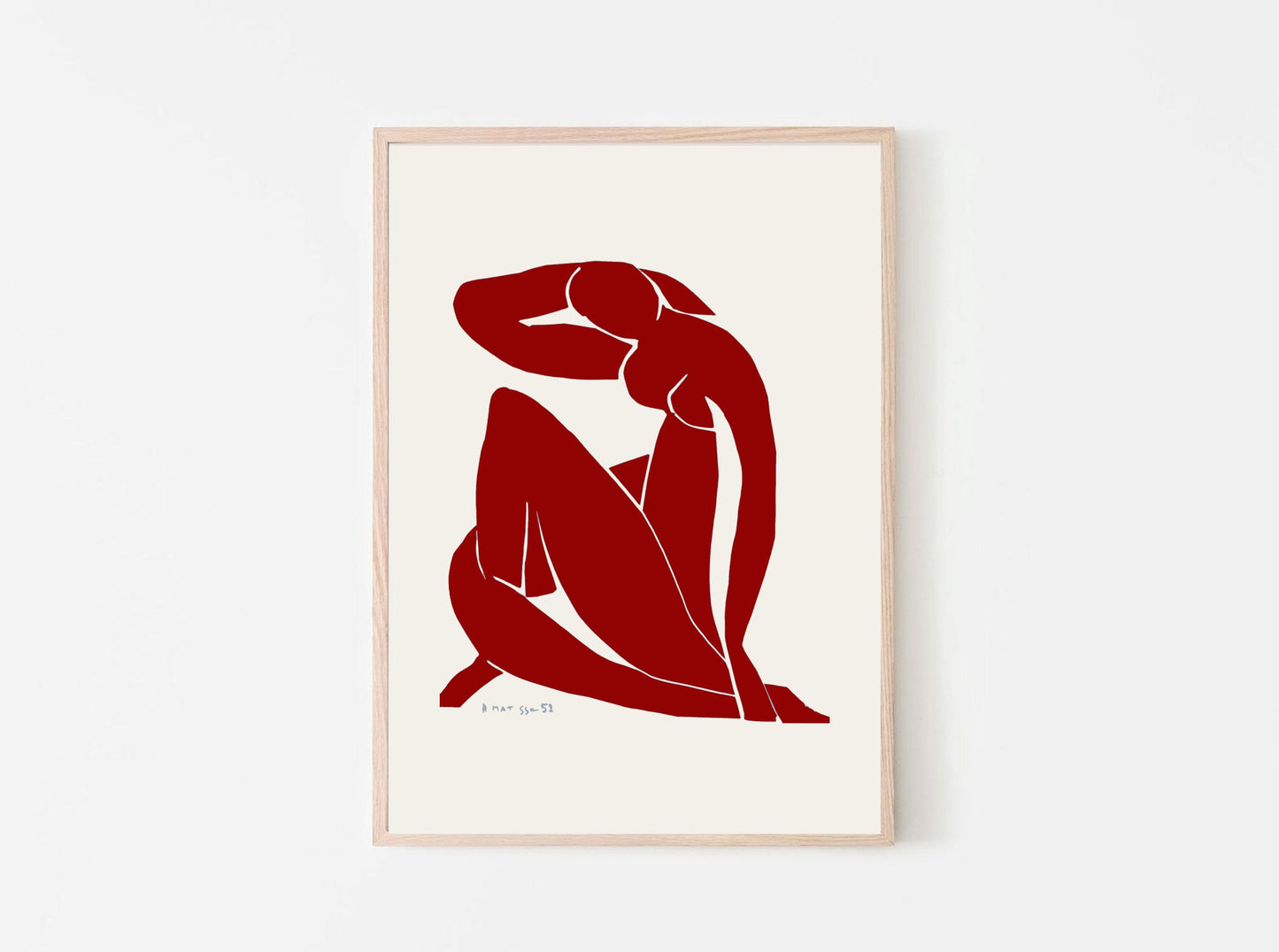 Henri Matisse Inspired Nude in Red (Digital Download)