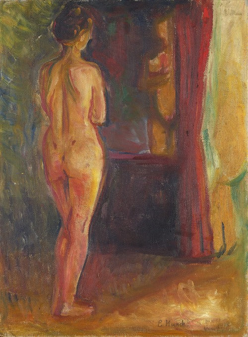 Nude in Front of the Mirror (1902) by Edvard Munch