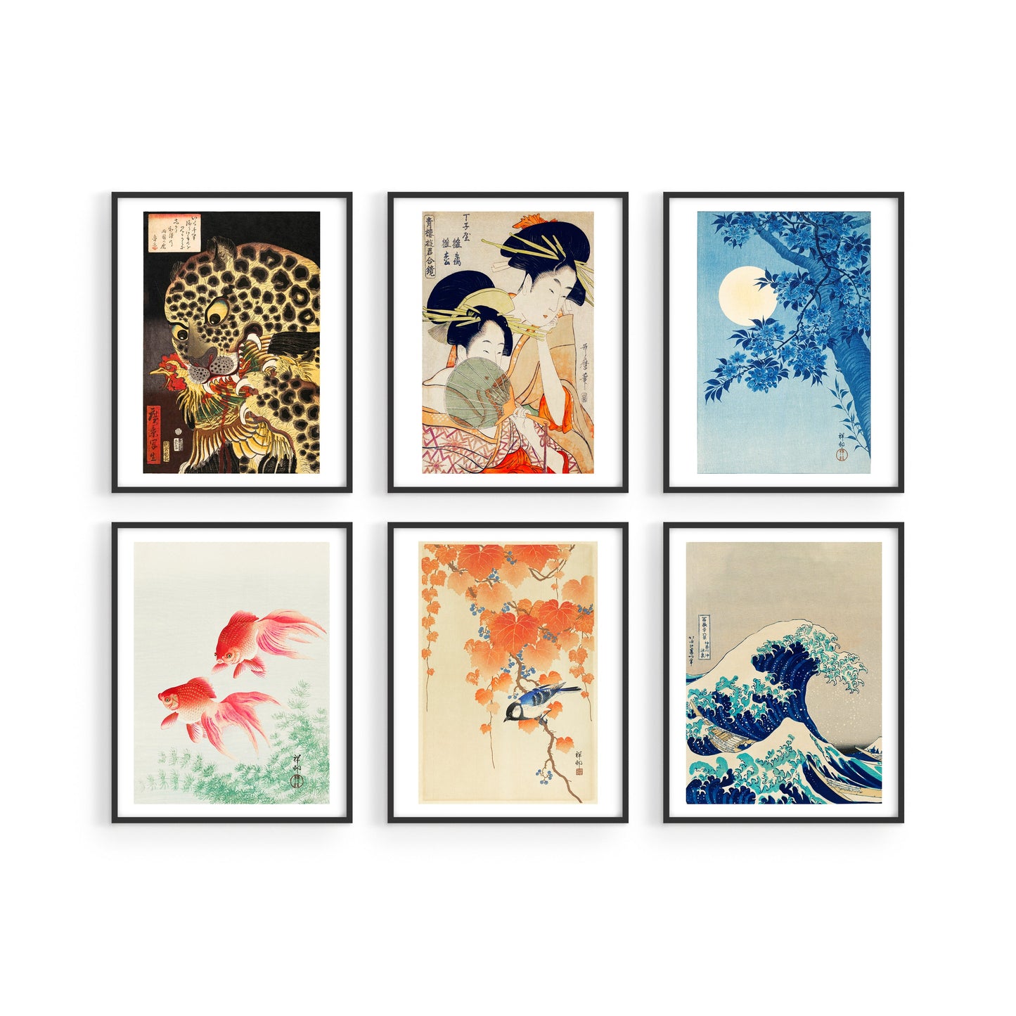 Vintage Japanese Prints - Set of 6