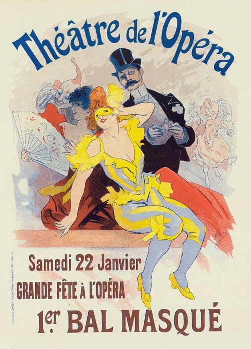 Poster For The 1er. Bal Masqué, La Grande Fête À L’opéra, 22 Janvier (1898)