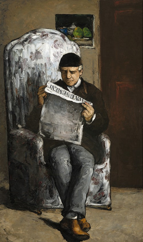 The Artist’s Father,Reading L’Événement (1866) by Paul Cézanne