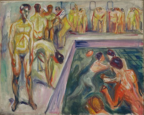 Naked Men in Swimming Pool (1923)