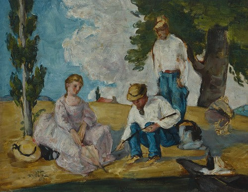 Picnic on a Riverbank (1873–74) by Paul Cézanne