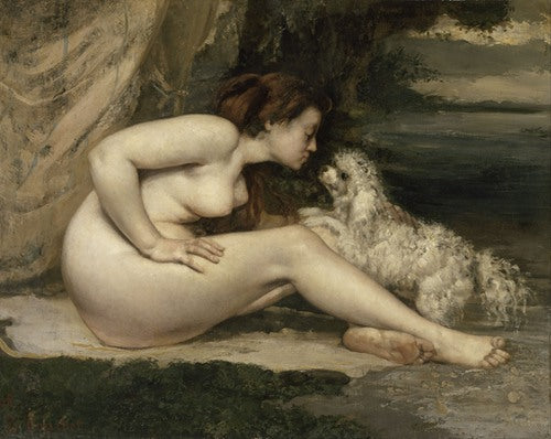 Nude Woman With A Dog (1861 - 1862)