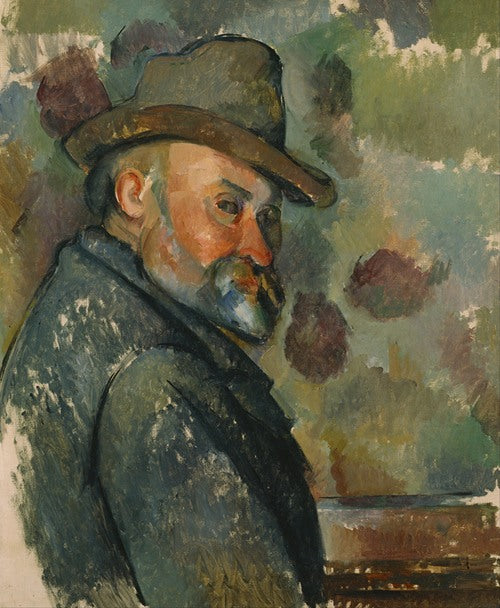Self-Portrait with a Hat by Paul Cézanne