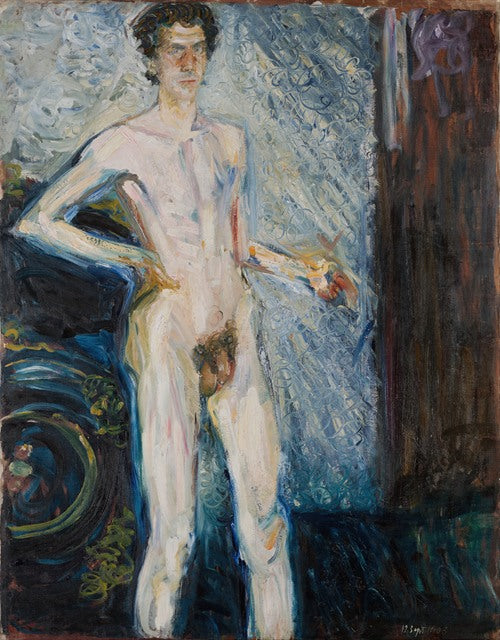 Nude Self-Portrait with Palette (1908)