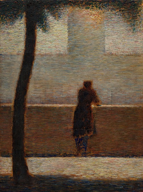 A Man Leaning on a Parapet (ca. 1881) by Georges Seurat