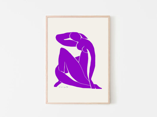 Henri Matisse Inspired Nude in Magenta (Digital Download)