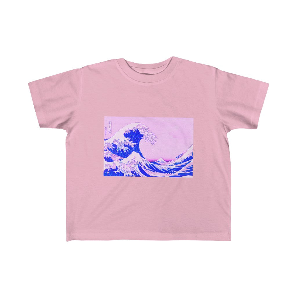 the great wave remix in baby pink and blue