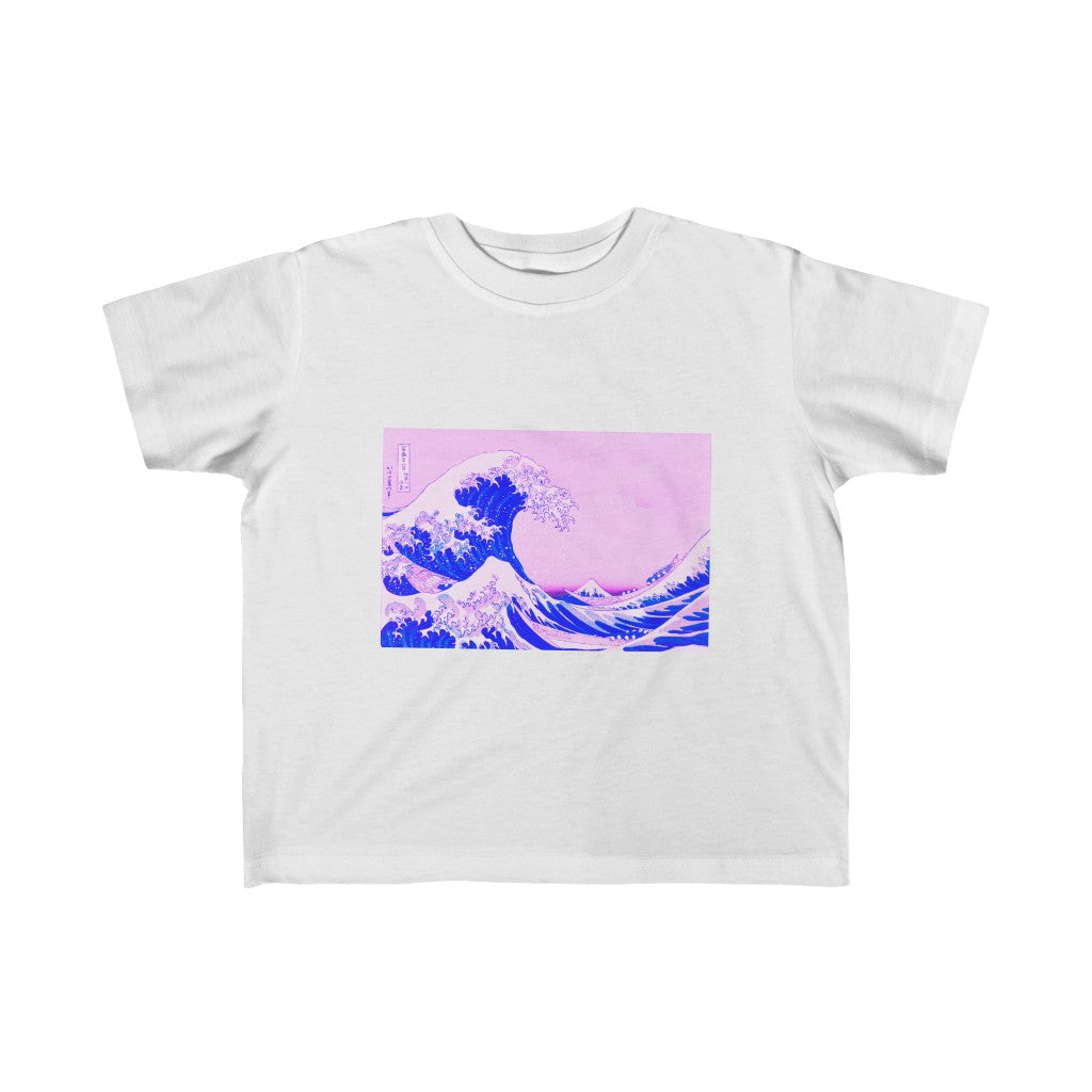 the great wave remix in baby pink and blue