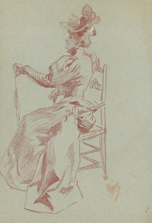 Elegant Lady Seated in a Chair (c. 1900)