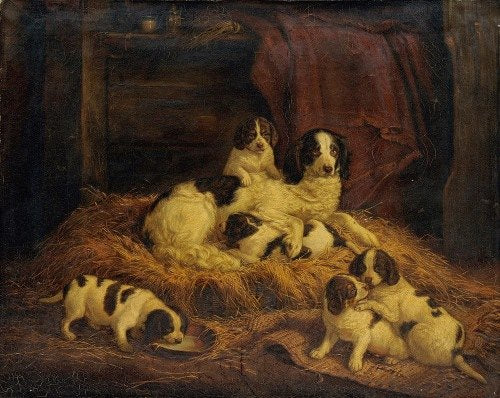 Dog family (1845)