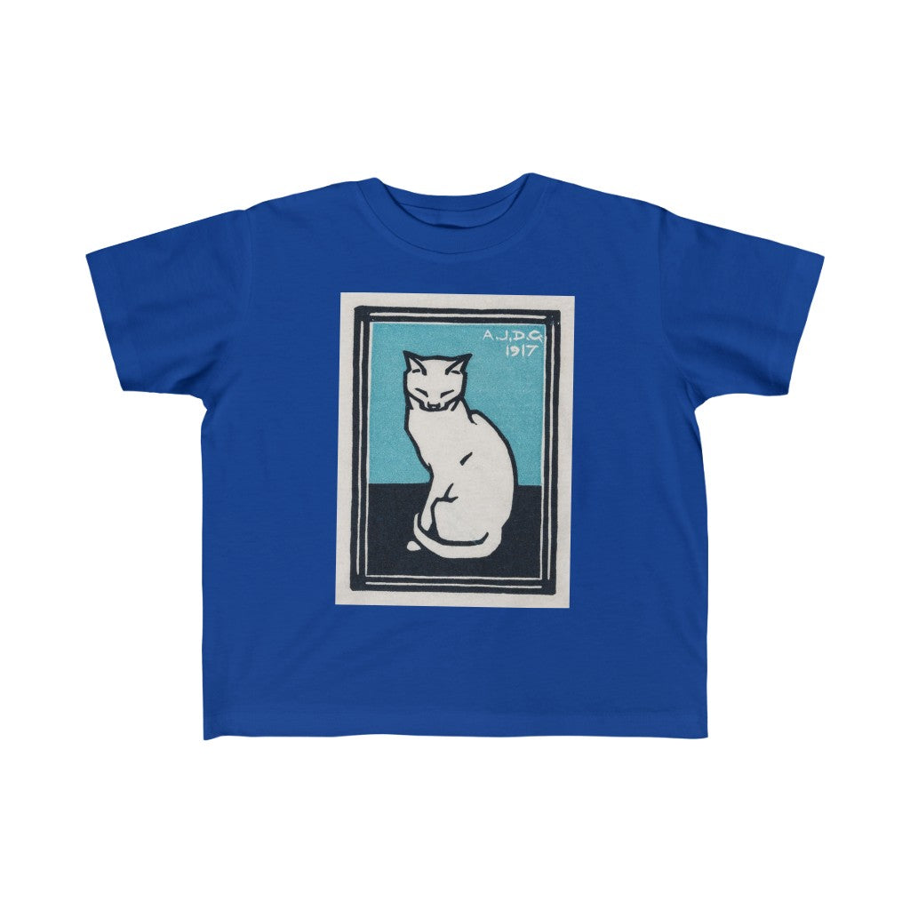 Sitting Cat in Blue