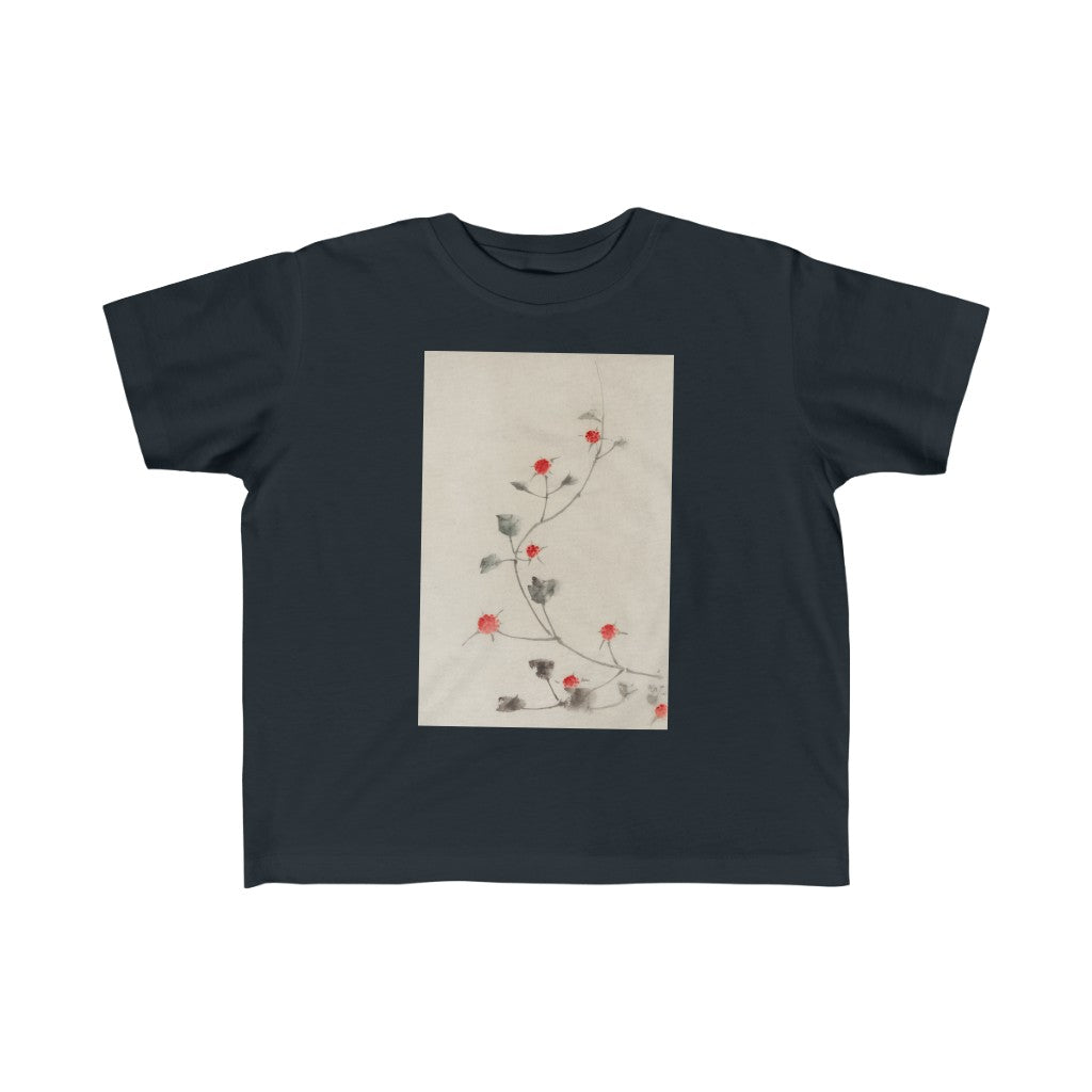 small red blossoms on a vine by katsushika hokusai published between 1830 and