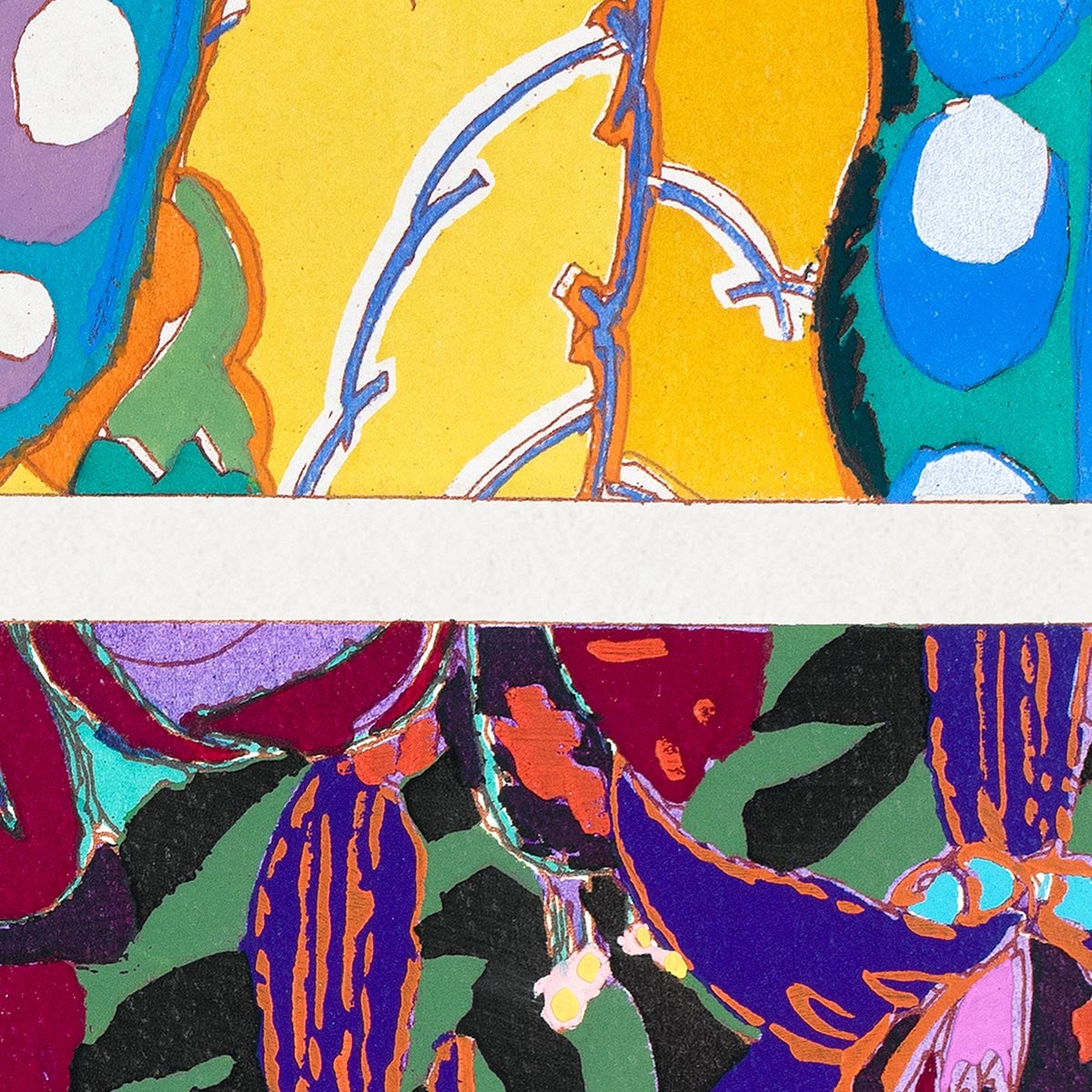 Colorful Vintage Art Deco Pattern, Variation 5 by Édouard Bénédictus
