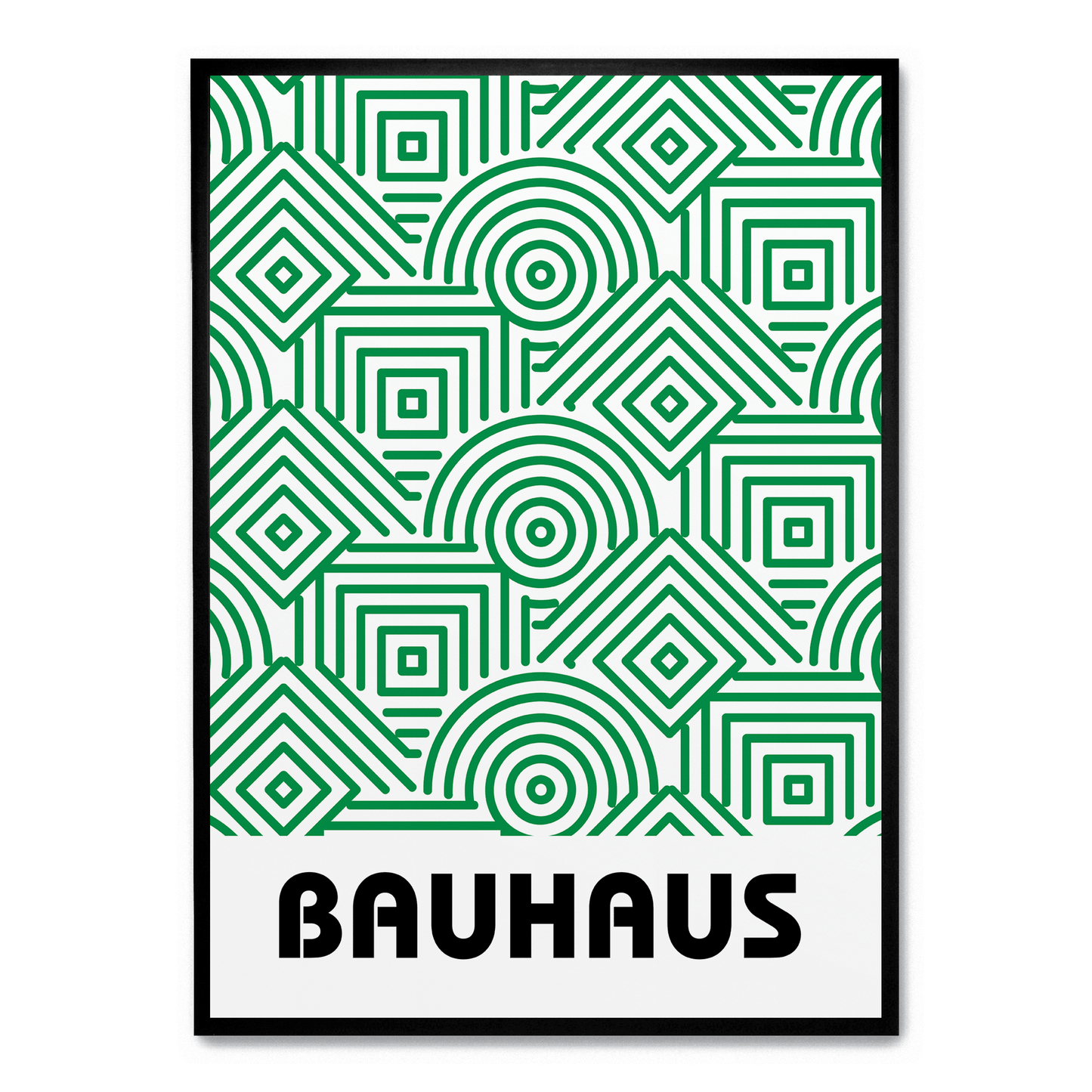 Bauhaus Green Pattern