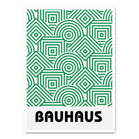 Bauhaus Green Pattern
