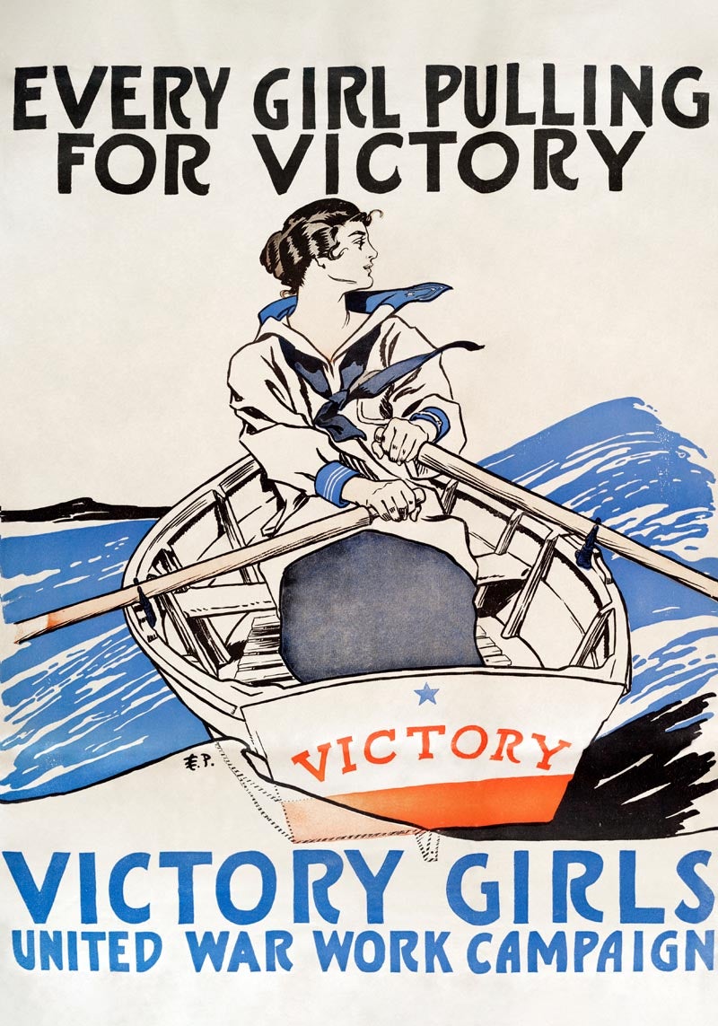Every Girl Pulling for Victory by Edward Penfield