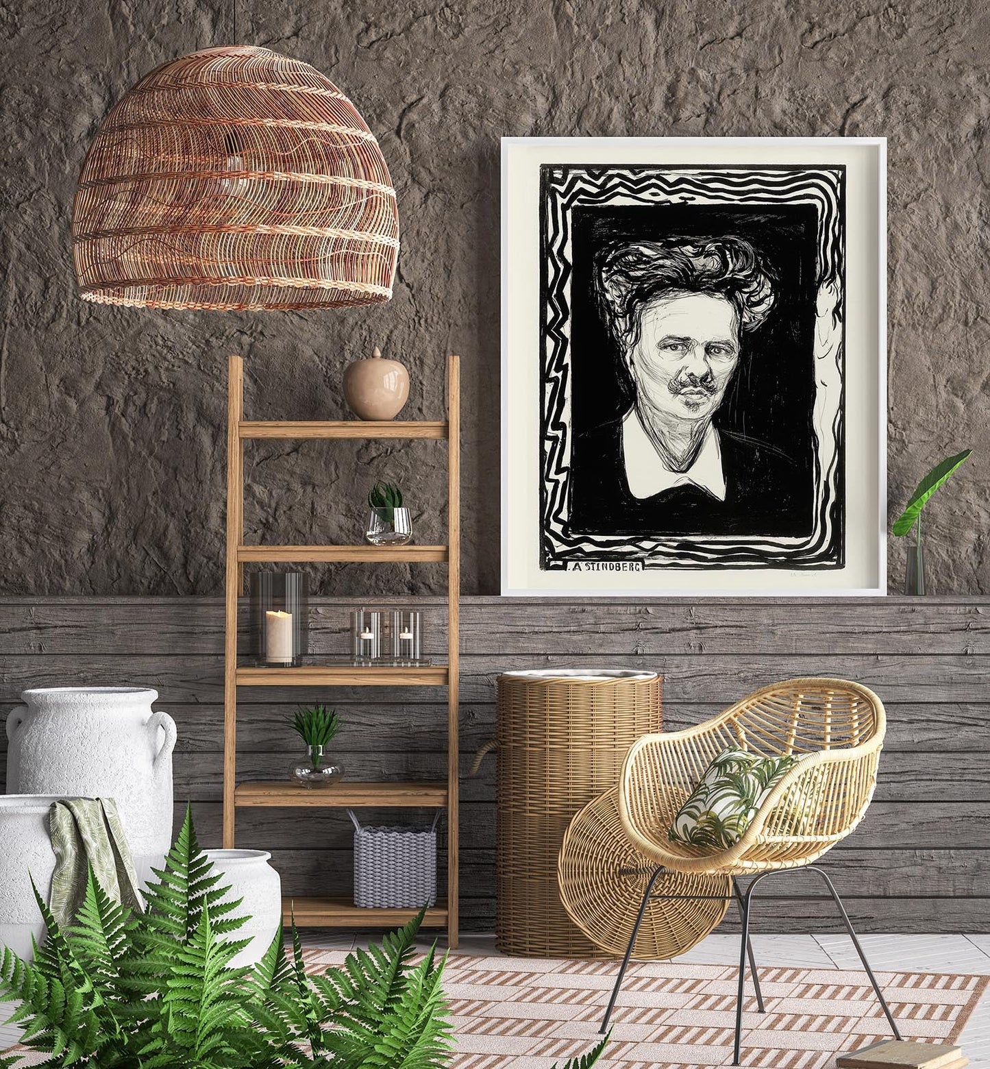 Edvard Munch "August Strindberg" Art Poster