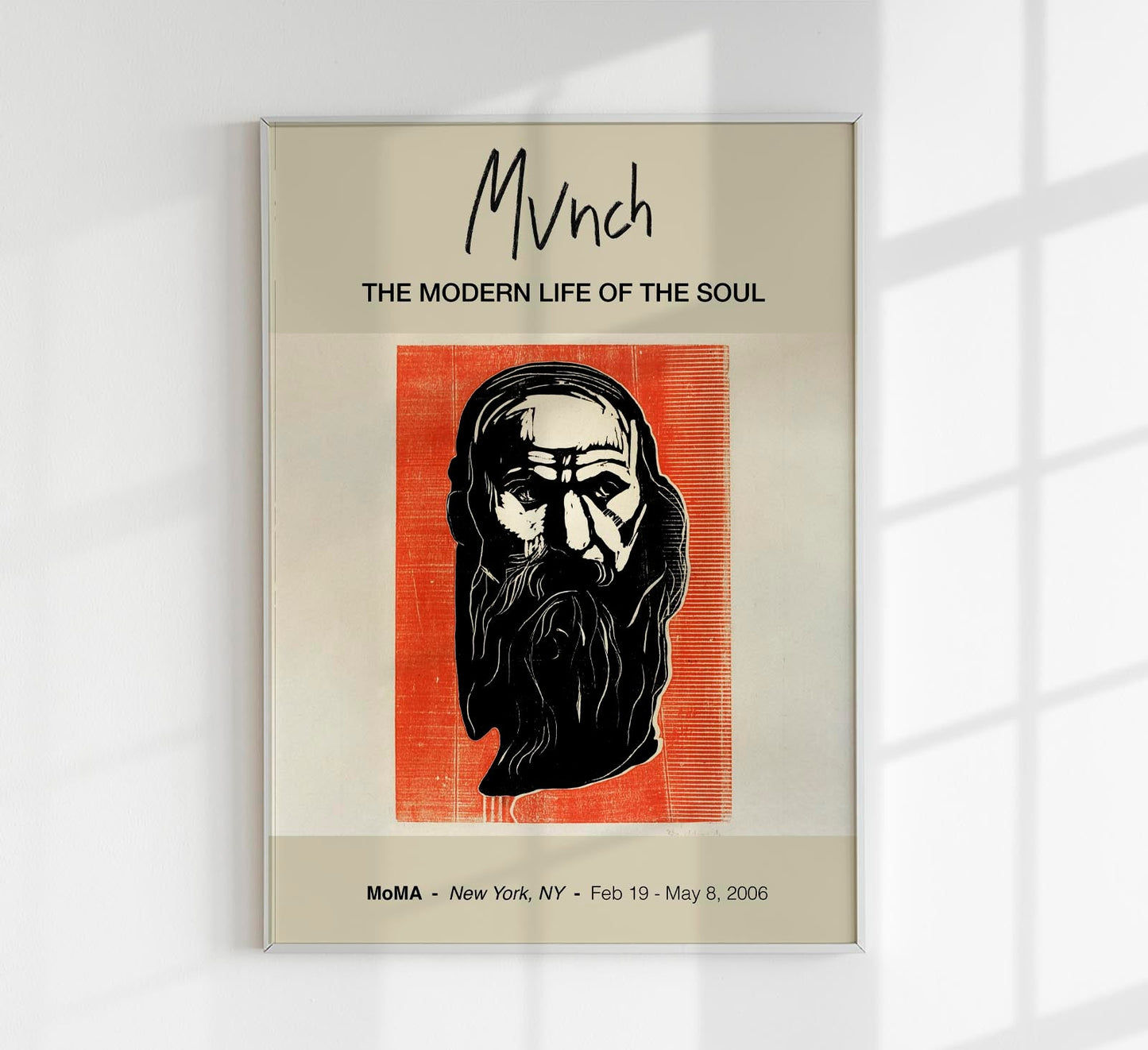 Head of an Old Man with Beard Munch Exhibition Poster