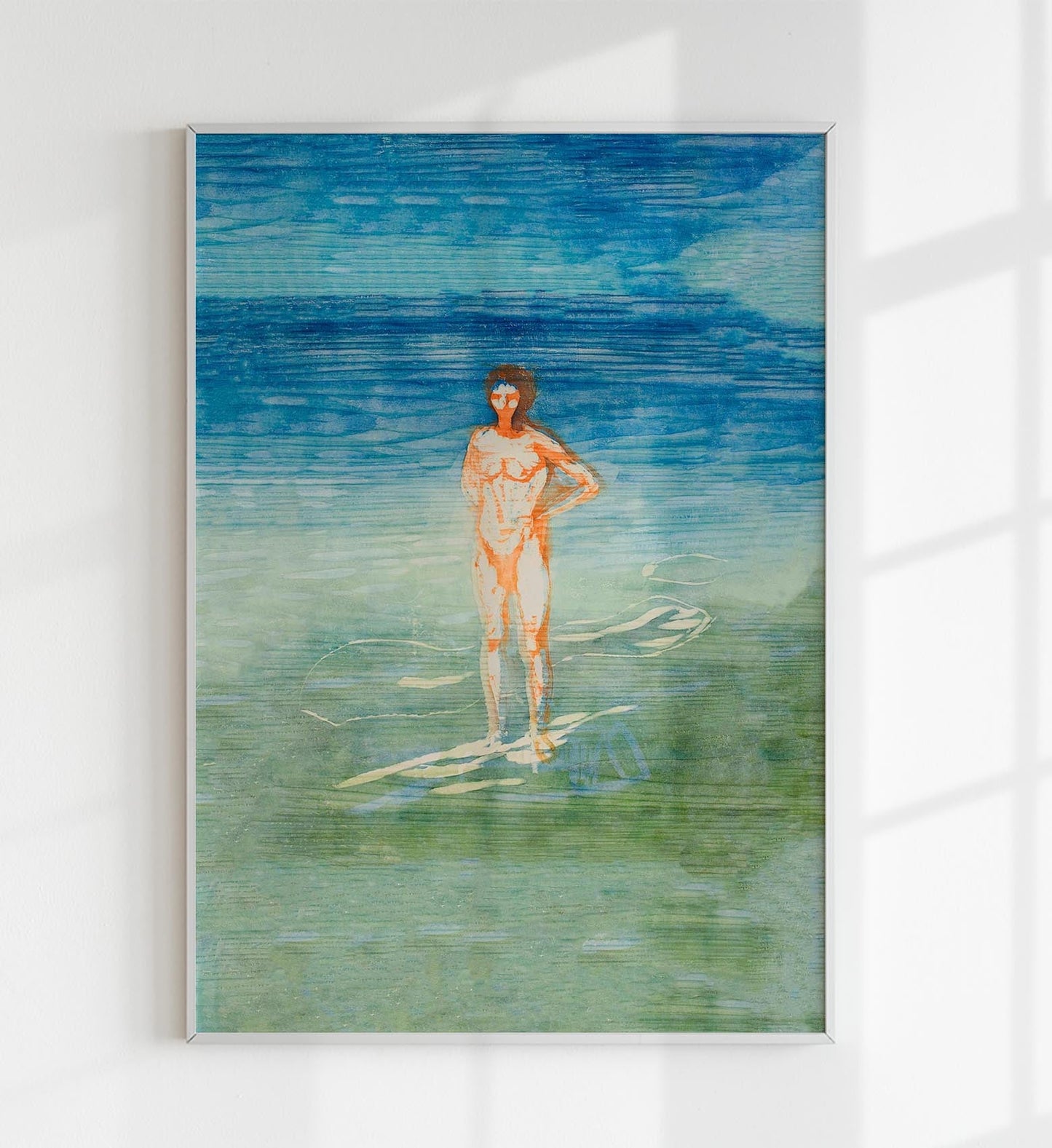 Edvard Munch Man Bathing Art Poster
