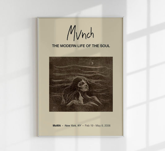 On the Waves of Love Munch Exhibition Poster
