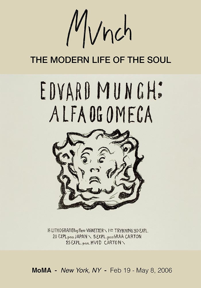 Alpha and Omega Munch Exhibition Poster