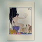 Seated Woman and Cherub Vintage Poster