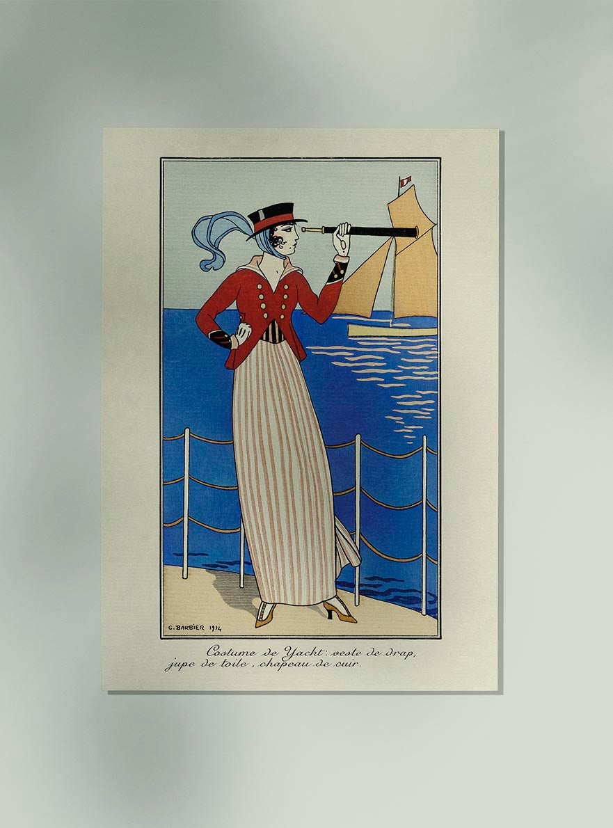 Costume de Yacht Vintage Poster