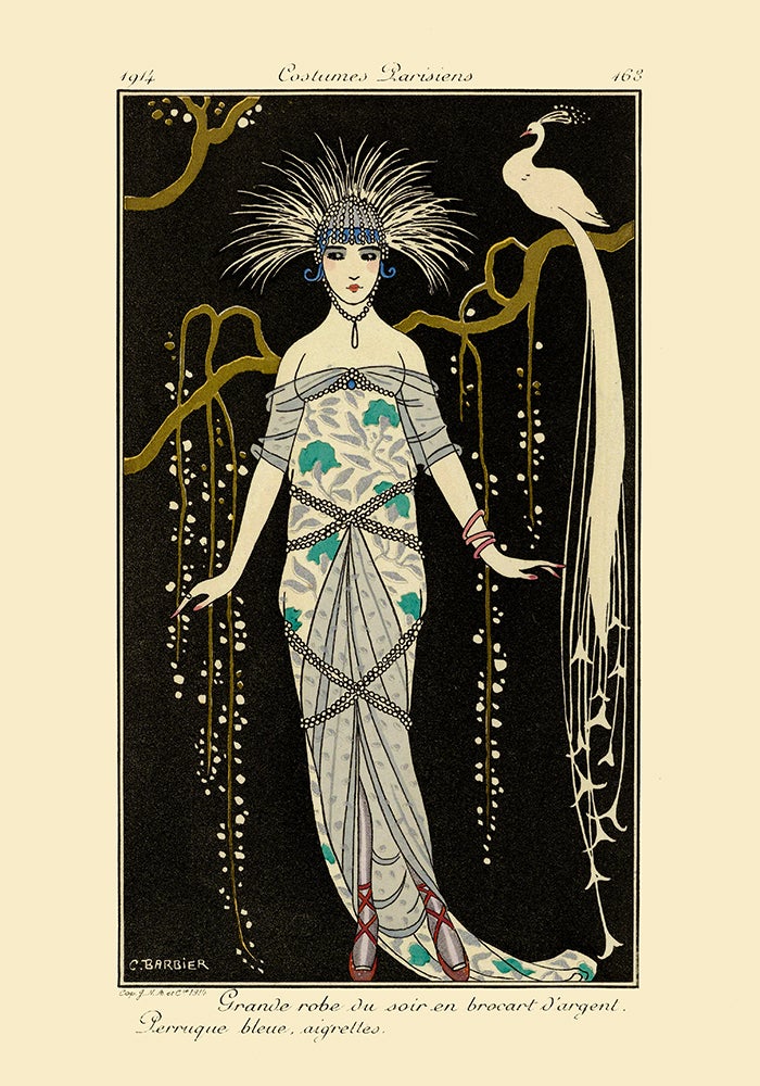 Costumes Parisiens Vintage French Fashion Poster by George Barbier