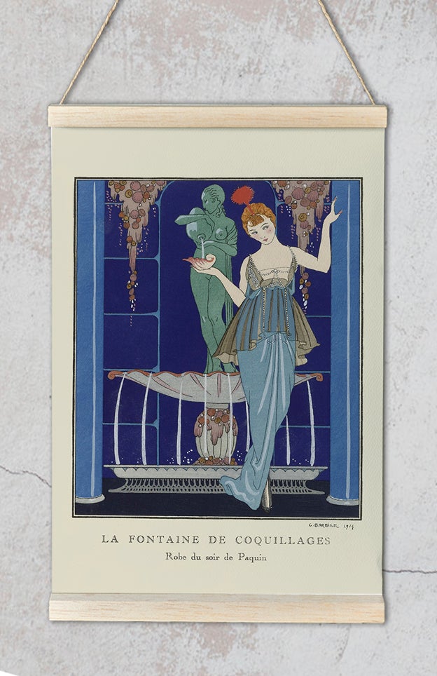 La Fontaine de Coquillages Vintage Poster