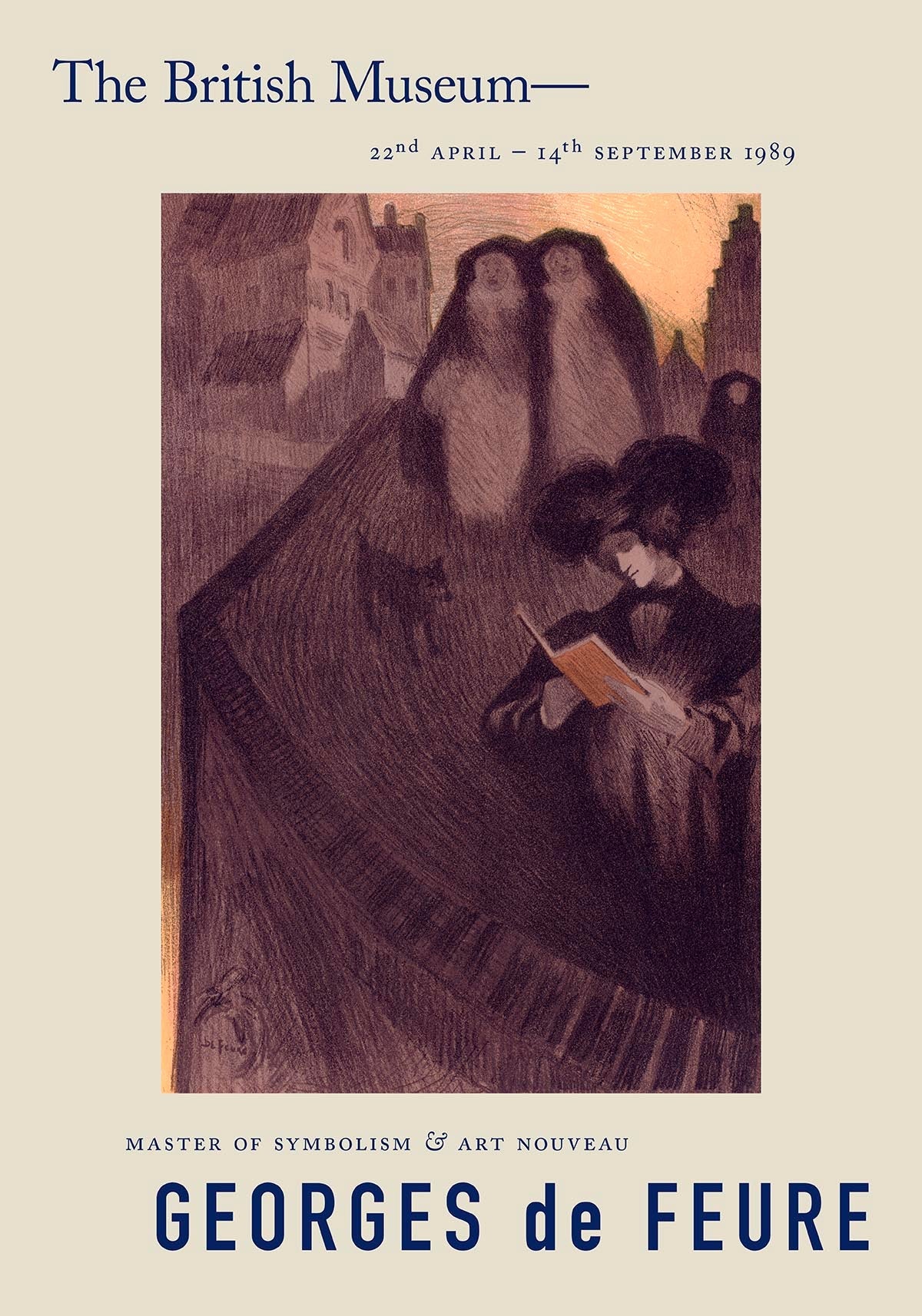 Dessin original pour les Maîtres de l'Affiche (1898) by Georges de Feure - Exhibition Poster