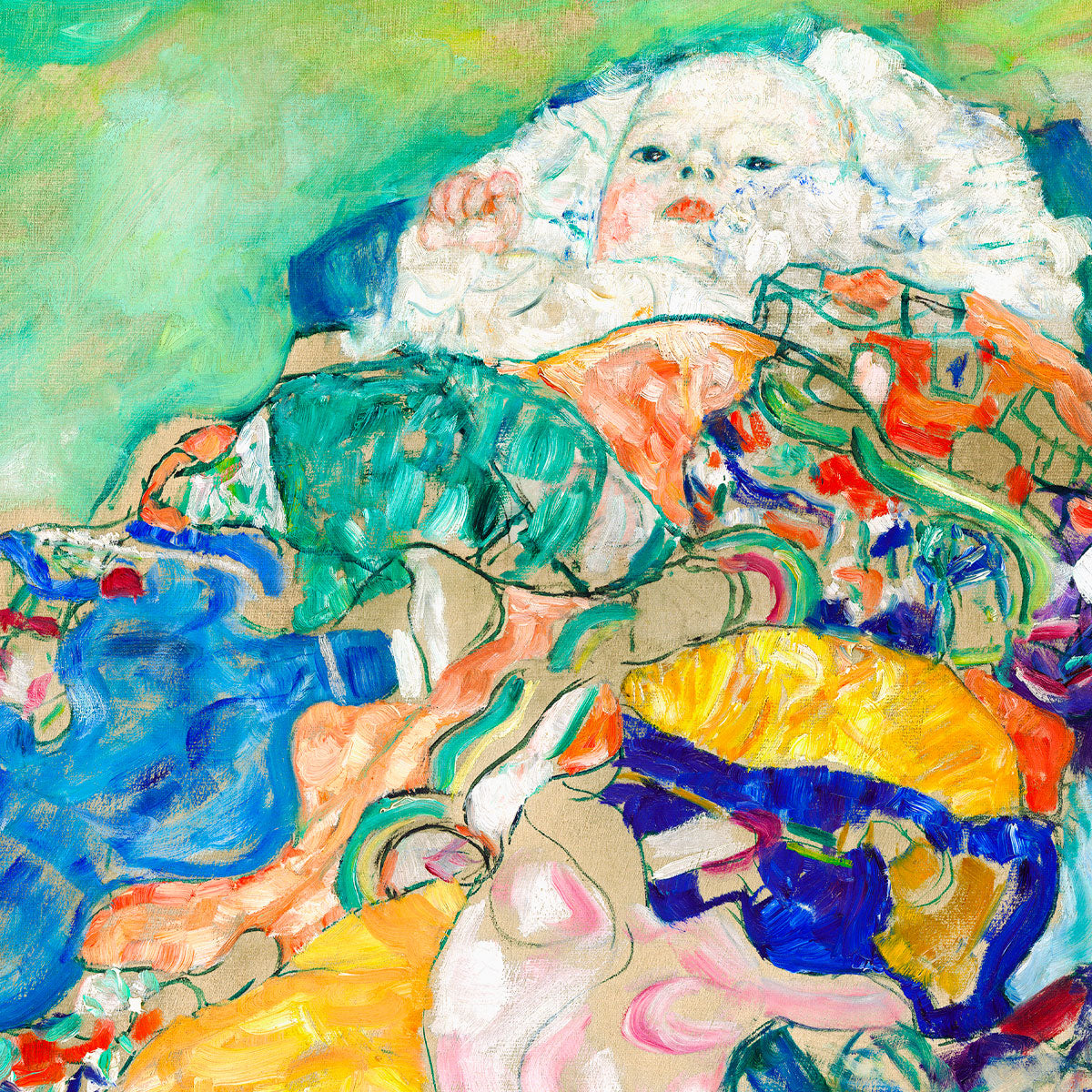 Baby (Cradle) by Gustav Klimt
