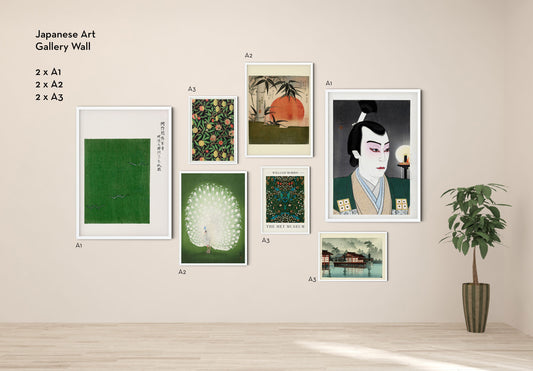Japanese Themed Gallery Wall (Set of 7 Art Prints)