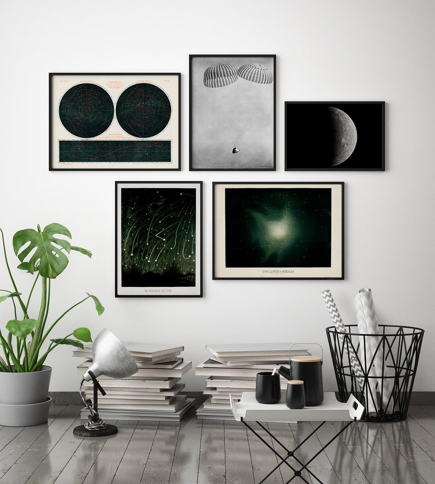 Astronomy Art Gallery Wall Set of 5 Poster