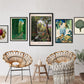 Flora and Fauna Green Gallery Wally Wall Set of 5 Prints