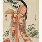 Geisha with long hair by Eishi Hosoda Poster
