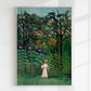Woman Walking in an Exotic Forest by Rousseau Art Print