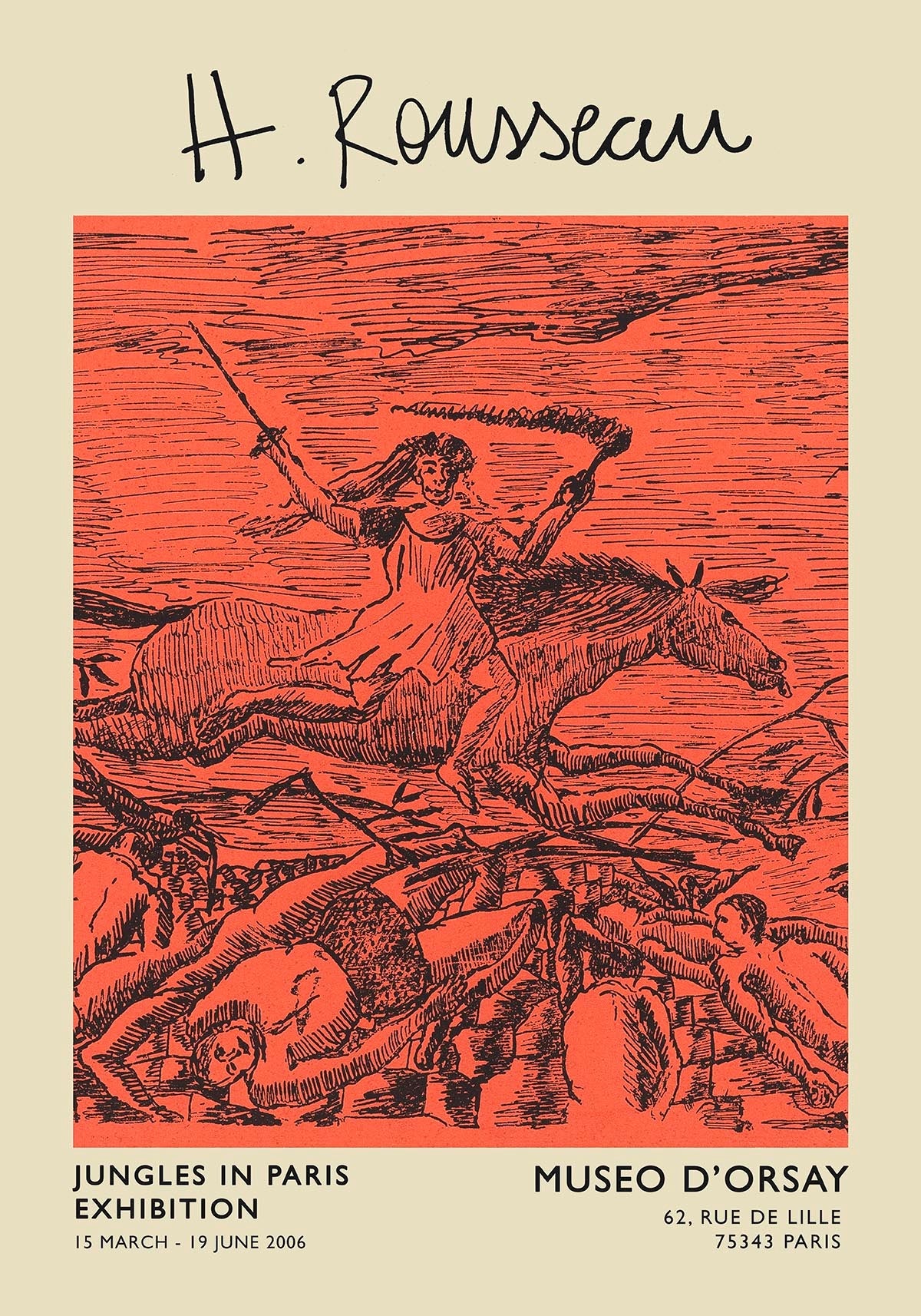 La Guerre Rousseau Exhibition Poster