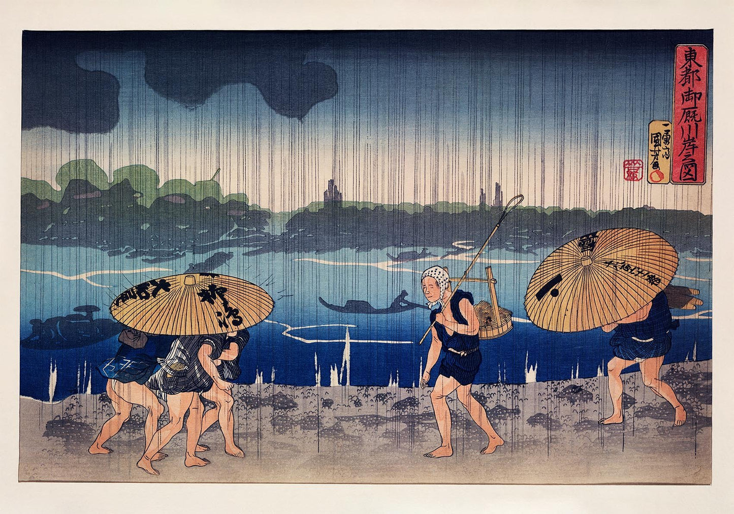 On the Bank of the Sumida River by Utagawa Kuniyoshi
