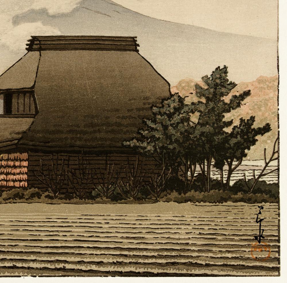 Fuji from Narusawa village by Hasui Poster